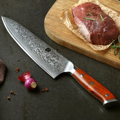 Damascus Steel Barbecue Knife