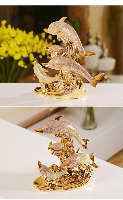 Ceramic Dolphin Statue - DEVAN