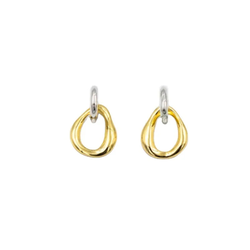 Duo Color Double Hoop Earring