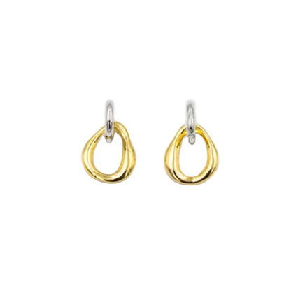 Duo Color Double Hoop Earring