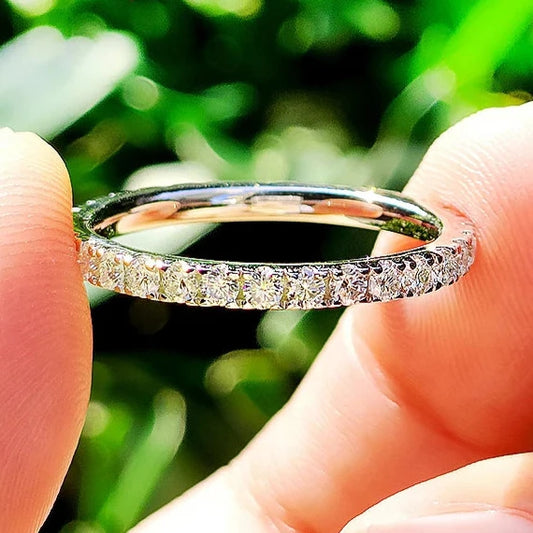 Elegant Moissanite Eternity Ring