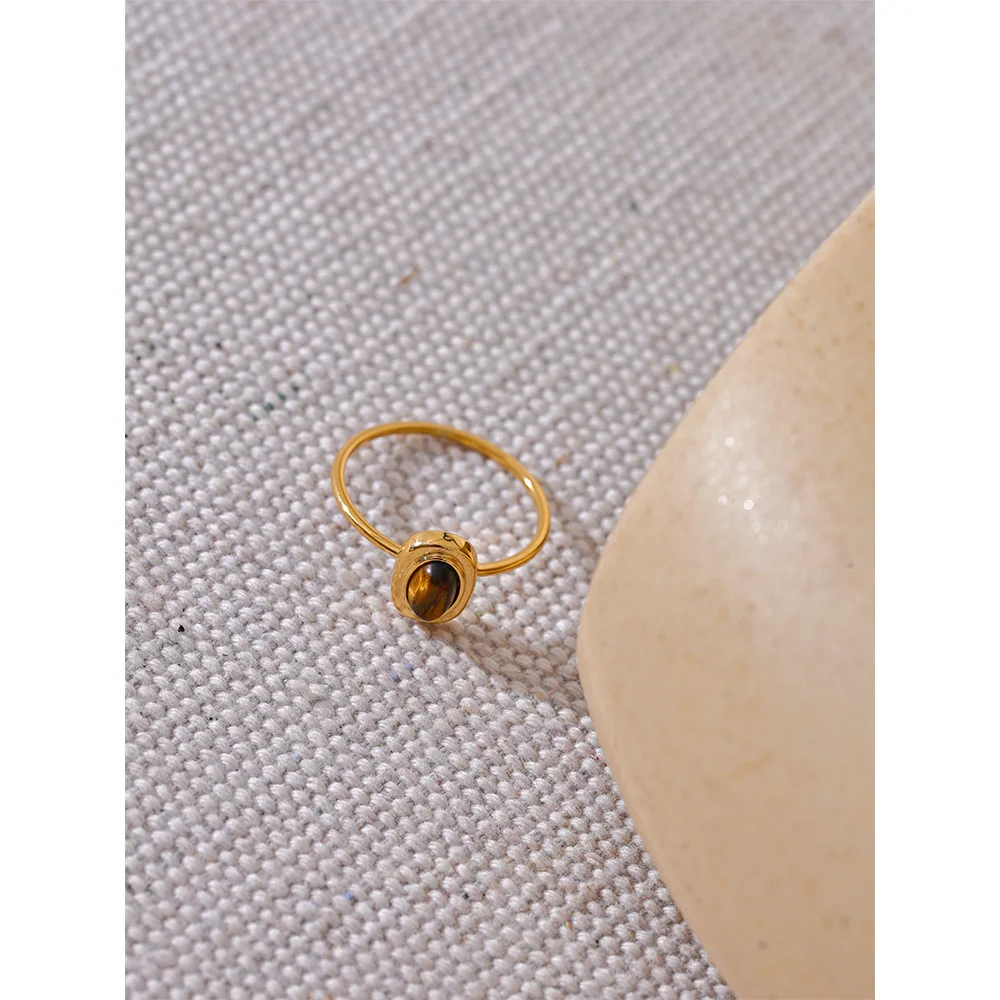 Elegant Natural Stone Ring