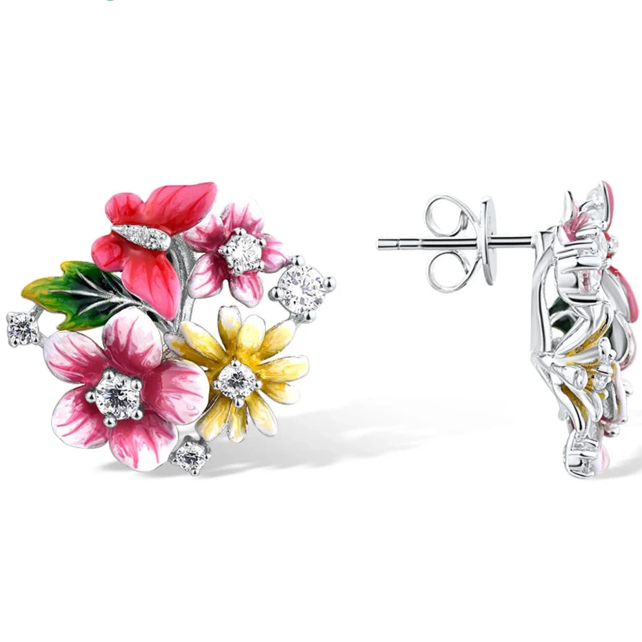 Flower Earrings - Delicate and Colorful Elegance