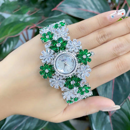 Luxury Women's Crystal Bracelet Watch - Elegant Bride Jewelry