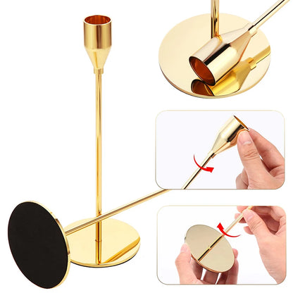 Luxury Gold Candle Holders 3 Pieces - DEVAN