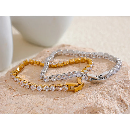 Exquisite Cubic Zirconia Chain Bracelet