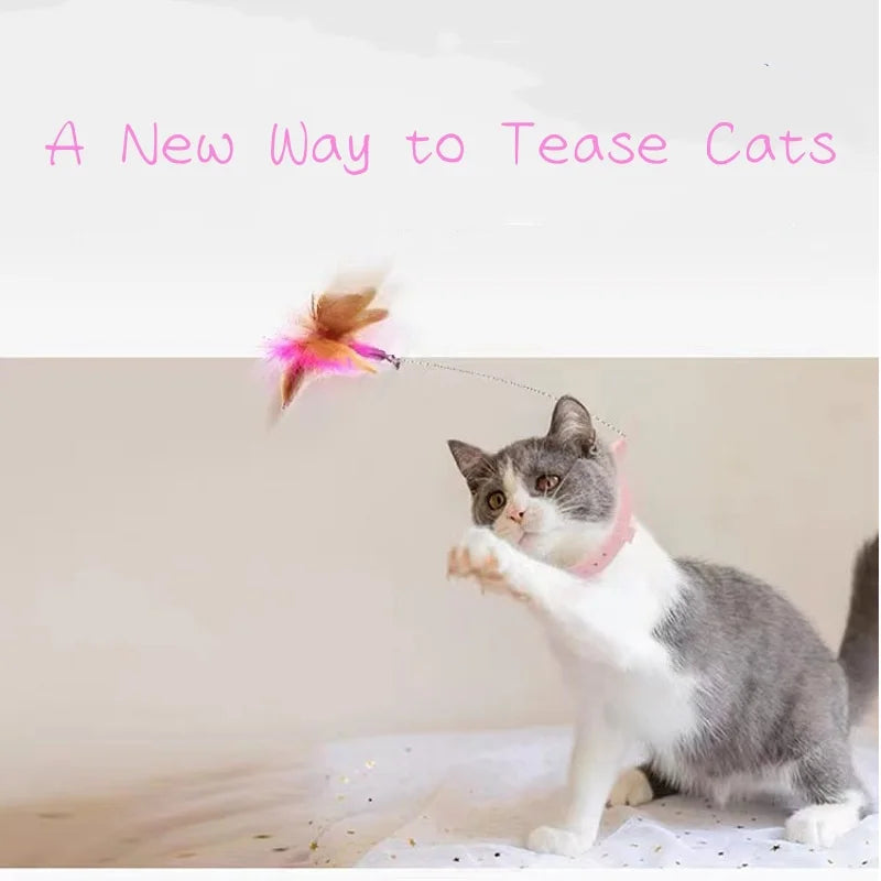 Guaranteed Fun: Interactive Toy with Feather and Bell for Cats!