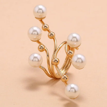 Elegant Pearl Knuckle Ring