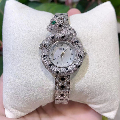 Elegant Cubic Zirconia Bangle Watch