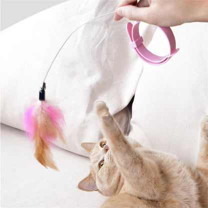 Guaranteed Fun: Interactive Toy with Feather and Bell for Cats!