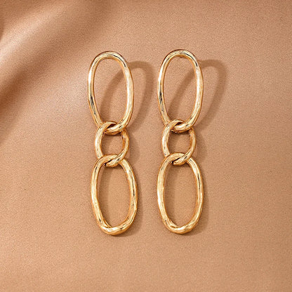 Geometric Triple Hoop Earring