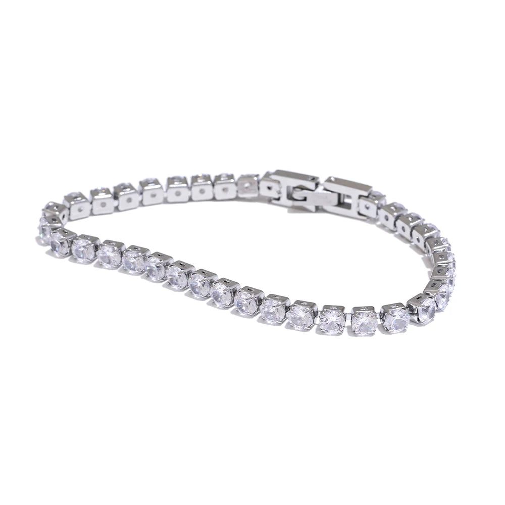 Exquisite Cubic Zirconia Chain Bracelet