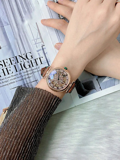 Luxury Women's Leather Belt Mechanical Watch