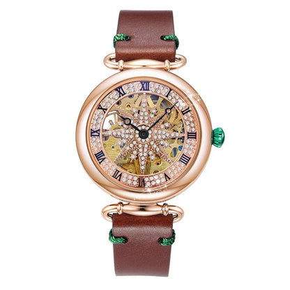 Luxury Women's Leather Belt Mechanical Watch