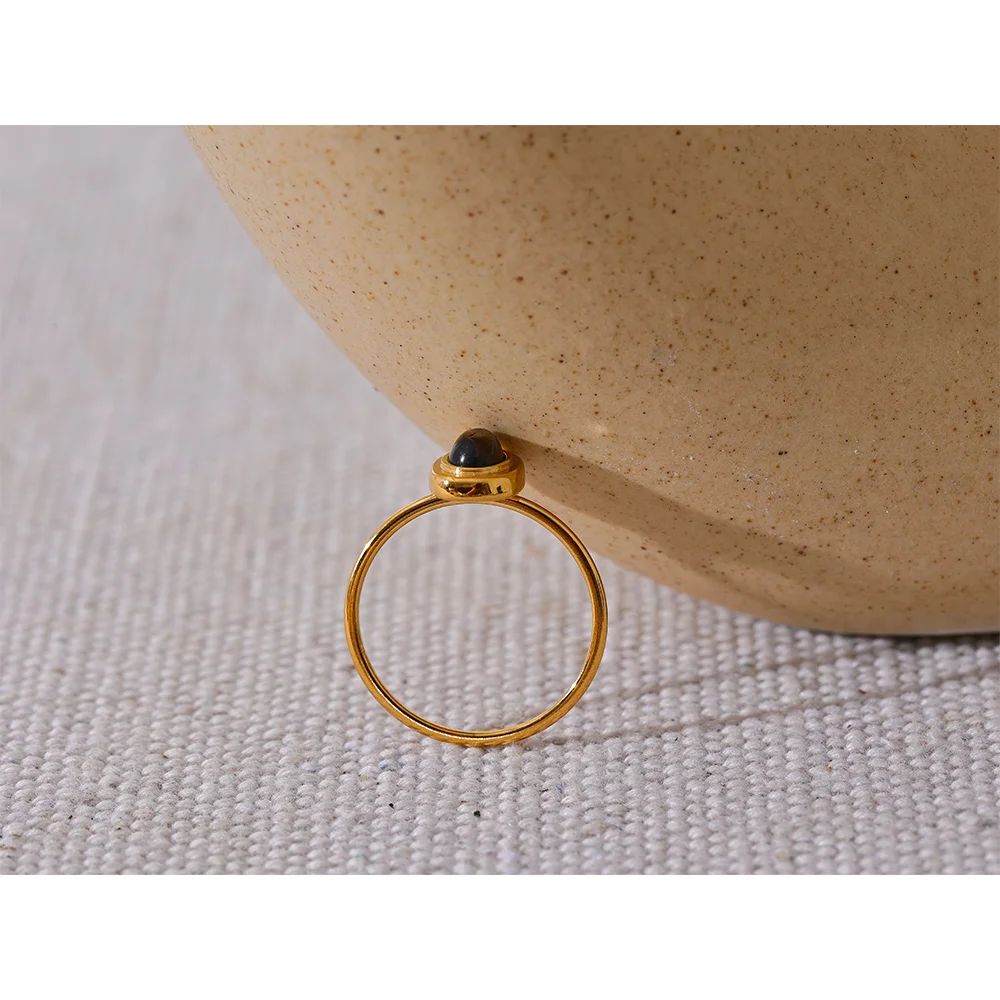 Elegant Natural Stone Ring