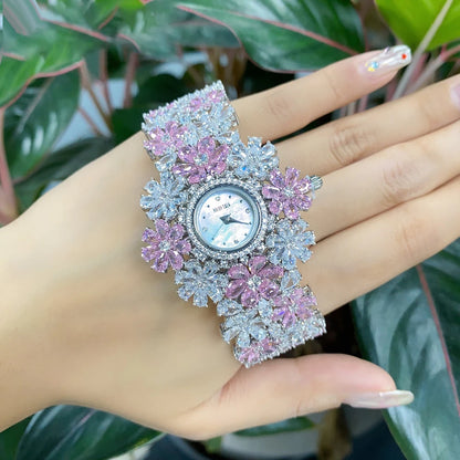 Luxury Women's Crystal Bracelet Watch - Elegant Bride Jewelry