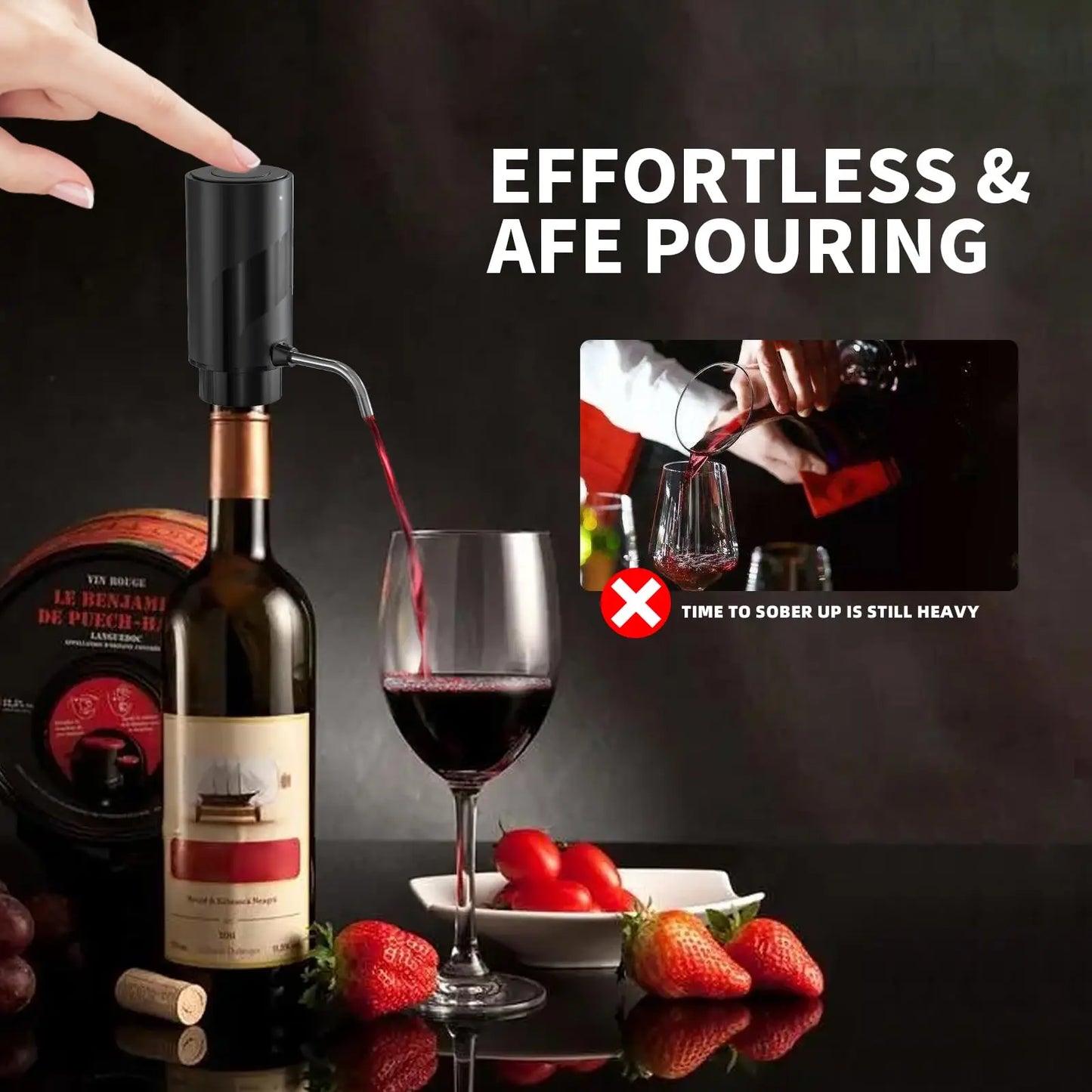 Electric Wine Opener and Aerator Devan + 2 Free Gifts