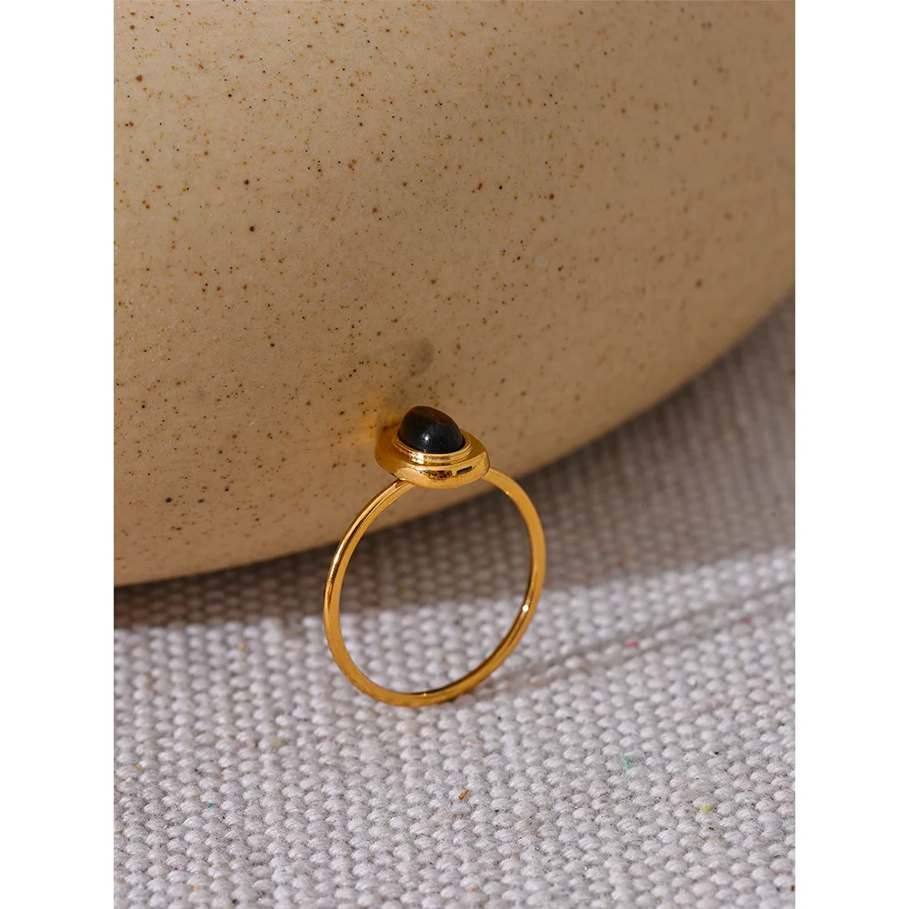 Elegant Natural Stone Ring