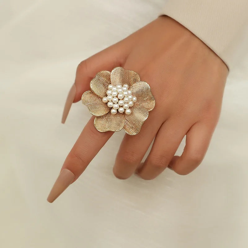 Elegant Pearl Knuckle Ring