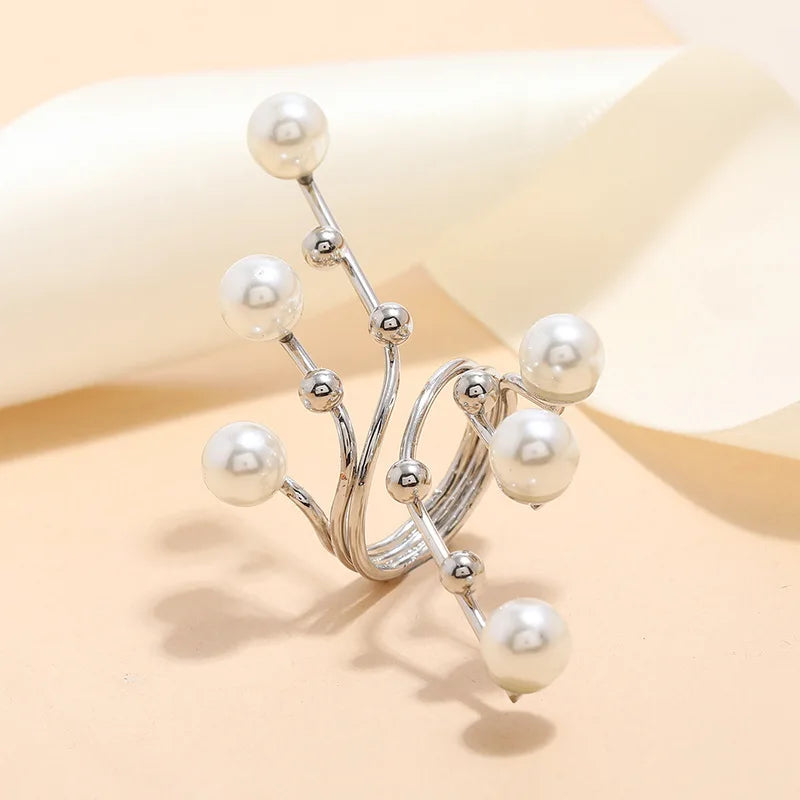 Elegant Pearl Knuckle Ring