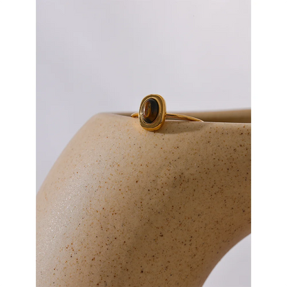 Elegant Natural Stone Ring