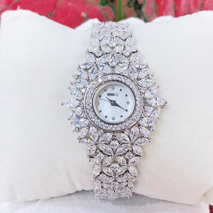 Luxury Women's Cubic Zirconia Bracelet Watch