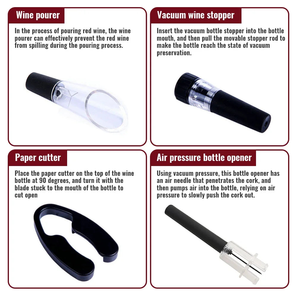 Wine Opener and Vacuum Lid Kit!