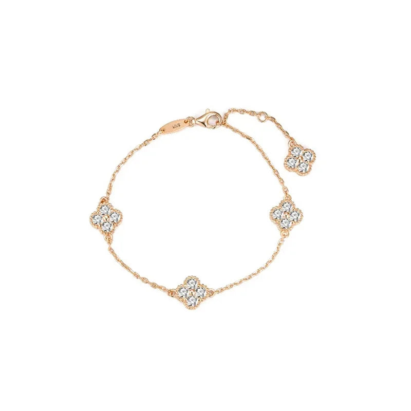 Moissanite Clover Bracelet