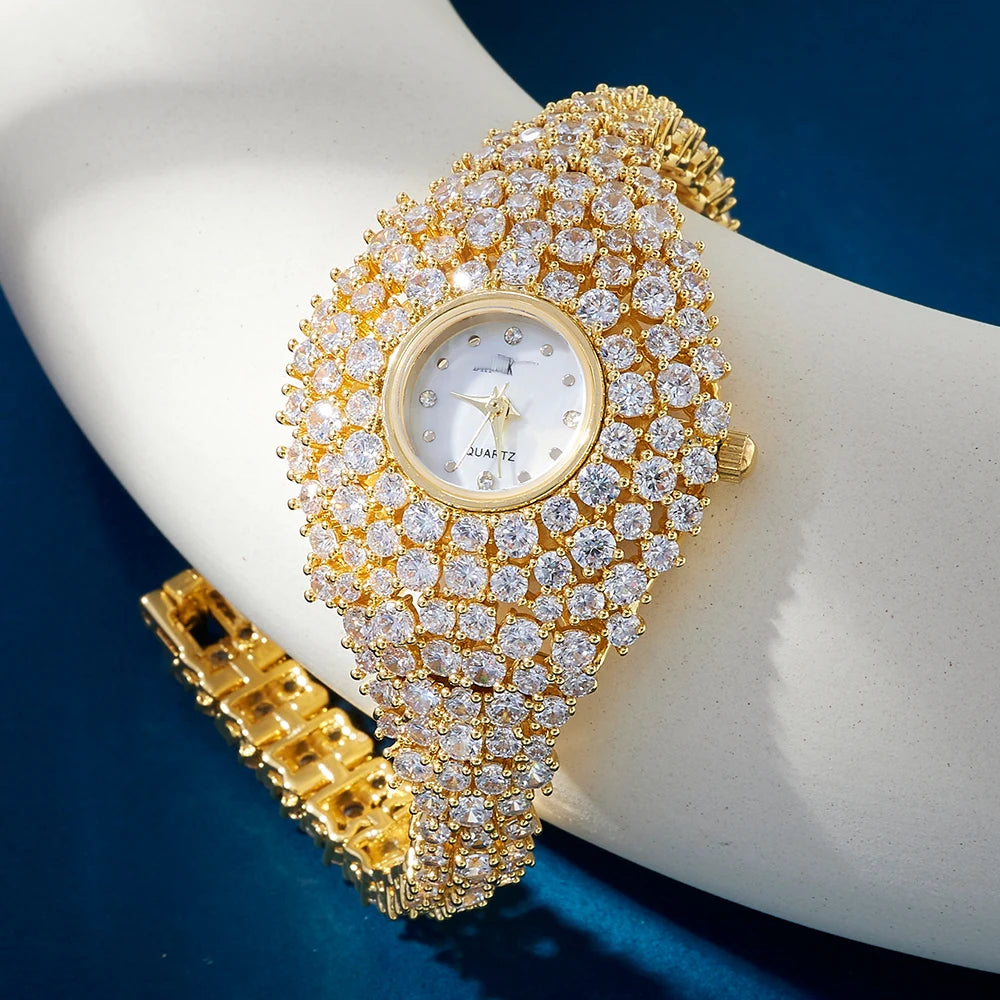 Luxury Women's Crystal Bracelet Watch