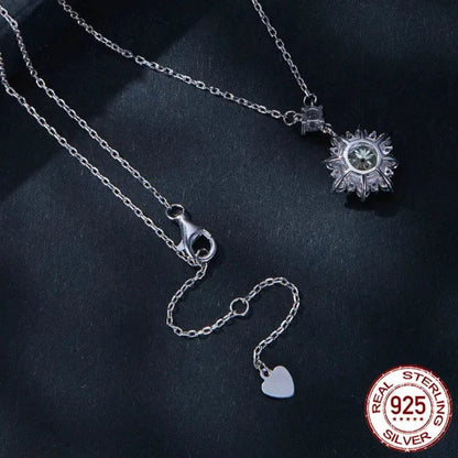 Moissanite Halo Necklace