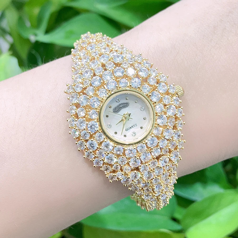 Luxury Women's Crystal Bracelet Watch