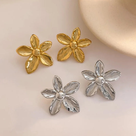 Flat Flower Earring