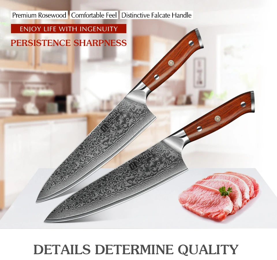 Damascus Steel Barbecue Knife