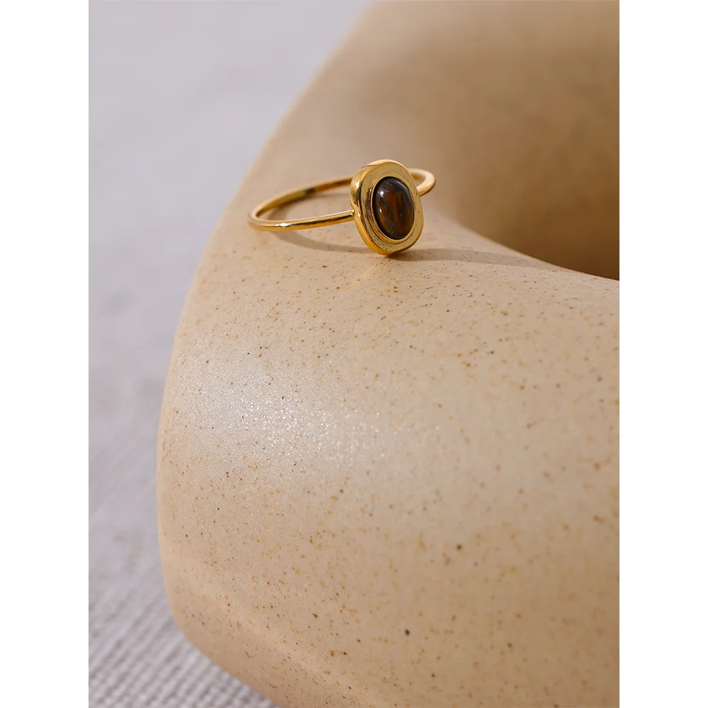 Elegant Natural Stone Ring