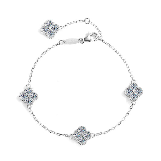 Moissanite Clover Bracelet