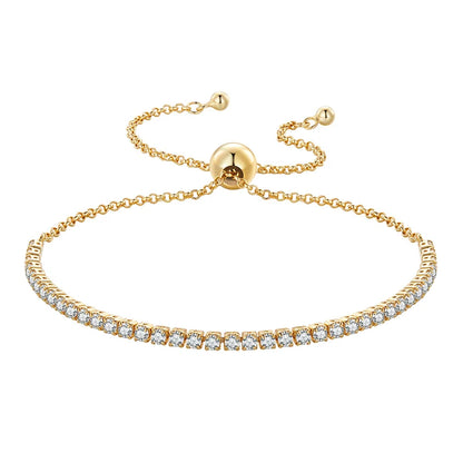 14K Gold Plated CZ Classic Tennis Bracelet