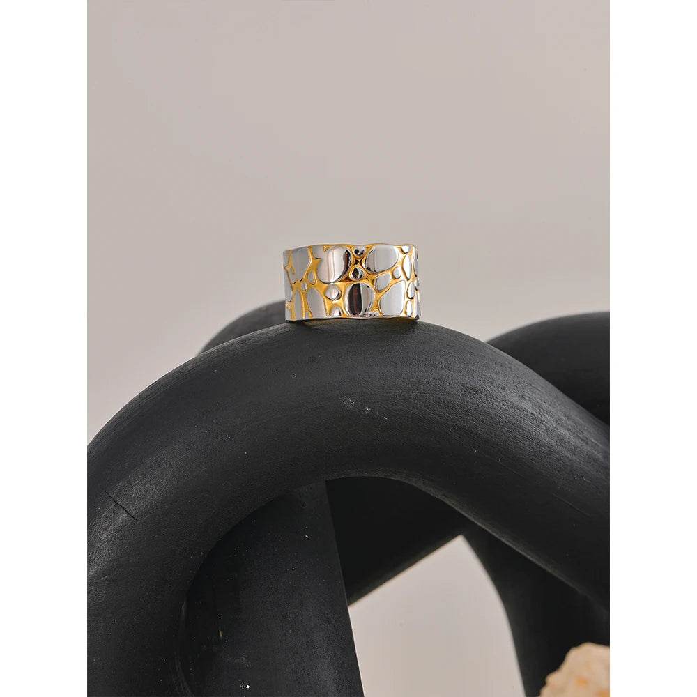 Elegant 18K Gold Plated Statement Ring -18K Gold