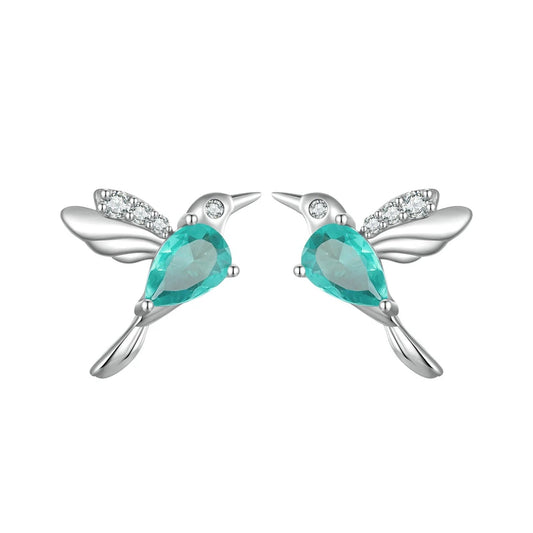 Mint Green Hummingbird Earrings