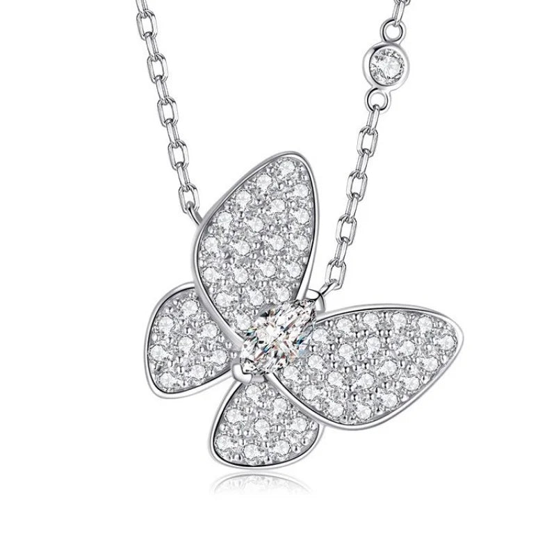 Butterfly Necklace - 18K Rose Gold Plating