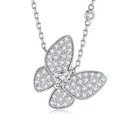 Butterfly Necklace - 18K Rose Gold Plating